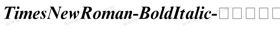 TimesNewRoman-BoldItalic字体转换