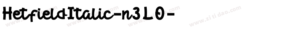 HetfieldItalic-n3LO字体转换