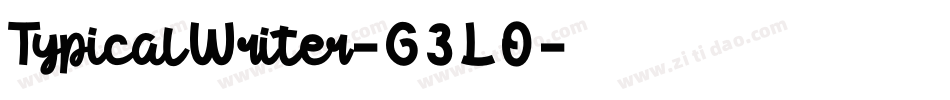 TypicalWriter-G3LO字体转换