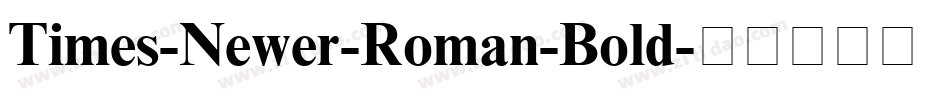 Times-Newer-Roman-Bold字体转换