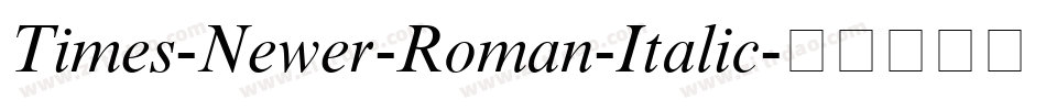 Times-Newer-Roman-Italic字体转换