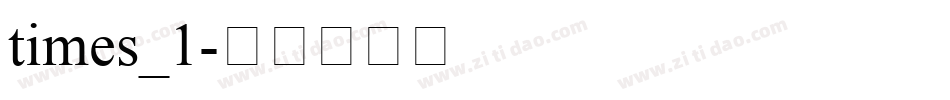 times_1字体转换