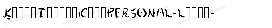 KurriIslandCapsPERSONAL-Light字体转换