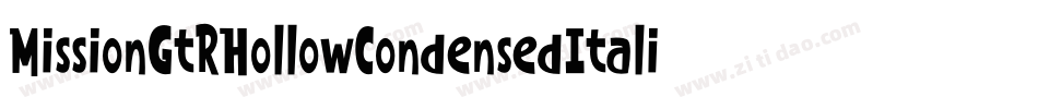 MissionGtRHollowCondensedItalic-vEKO字体转换