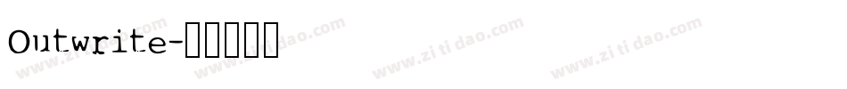 Outwrite字体转换