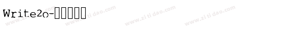 Write2o字体转换