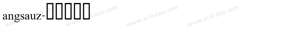 angsauz字体转换