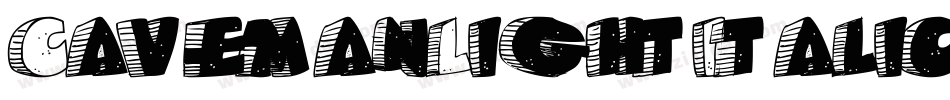 CavemanLightItalic-14wM字体转换