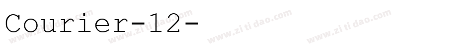 Courier-12字体转换