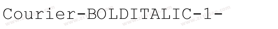 Courier-BOLDITALIC-1字体转换