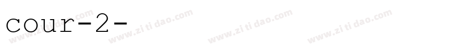 cour-2字体转换