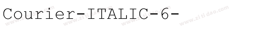 Courier-ITALIC-6字体转换