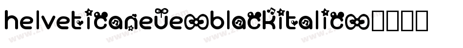 helveticaneue-blackitalic字体转换