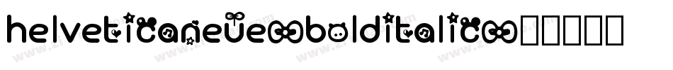 helveticaneue-bolditalic字体转换