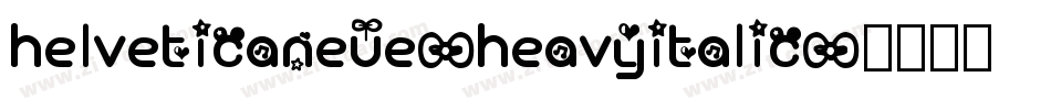 helveticaneue-heavyitalic字体转换