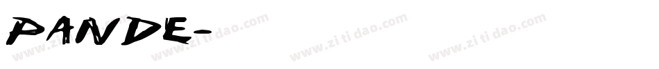 pande字体转换