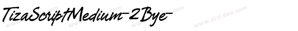 TizaScriptMedium-2Bye字体转换