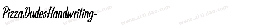 PizzaDudesHandwriting字体转换