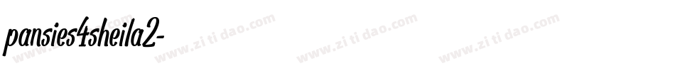 pansies4sheila2字体转换