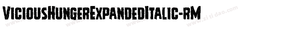 ViciousHungerExpandedItalic-rMZp字体转换