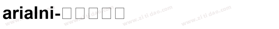 arialni字体转换