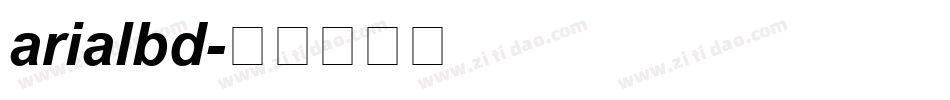 arialbd字体转换