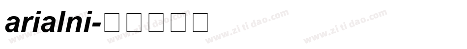 arialni字体转换