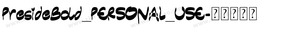 PresideBold_PERSONAL_USE字体转换
