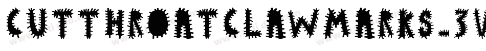 CutthroatClawmarks-3Vy6字体转换