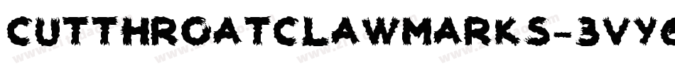 CutthroatClawmarks-3Vy6字体转换