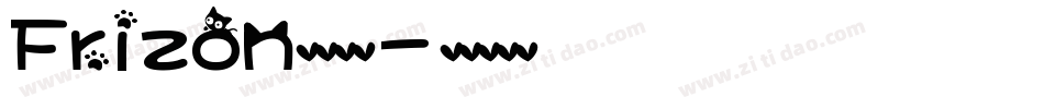 Frizon英文字体字体转换