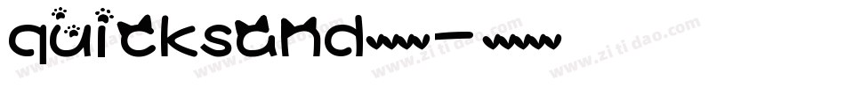 quicksand英文字体字体转换