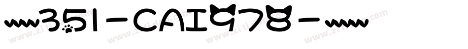 英文字体351-CAI978字体转换
