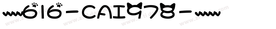 英文字体616-CAI978字体转换