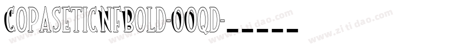 CopaseticNfBold-OOqd字体转换