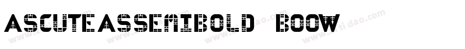AsCuteAsSemibold-BOOw字体转换