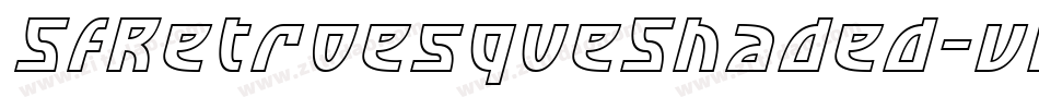SfRetroesqueShaded-vRX4字体转换