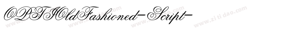 OPTIOldFashioned-Script字体转换