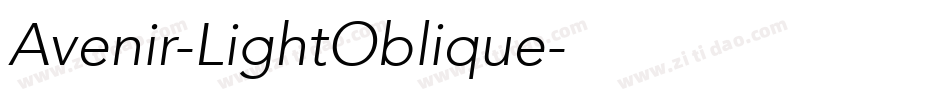 Avenir-LightOblique字体转换