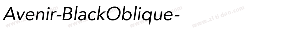 Avenir-BlackOblique字体转换