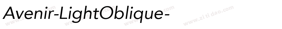 Avenir-LightOblique字体转换