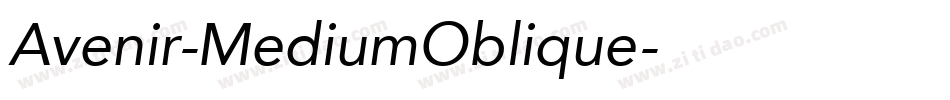 Avenir-MediumOblique字体转换