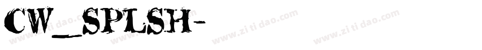 CW_SPLSH字体转换