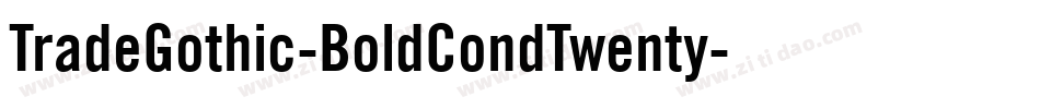 TradeGothic-BoldCondTwenty字体转换