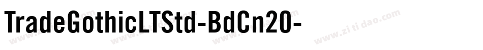 TradeGothicLTStd-BdCn20字体转换