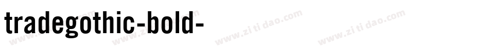 tradegothic-bold字体转换