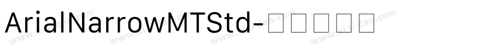 ArialNarrowMTStd字体转换