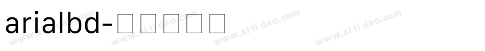 arialbd字体转换
