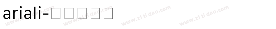ariali字体转换