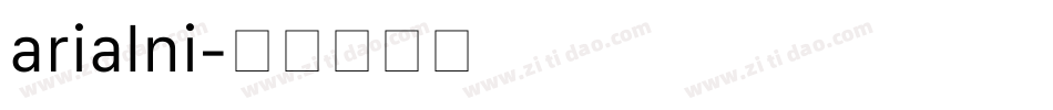 arialni字体转换
